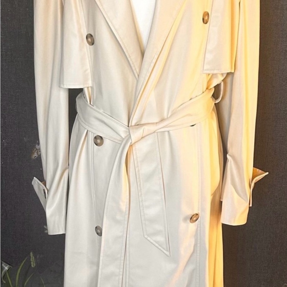 Zara Cream Belted Trench Coat